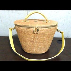 Dolce gabbana raffia bucket RARE lizard tr…